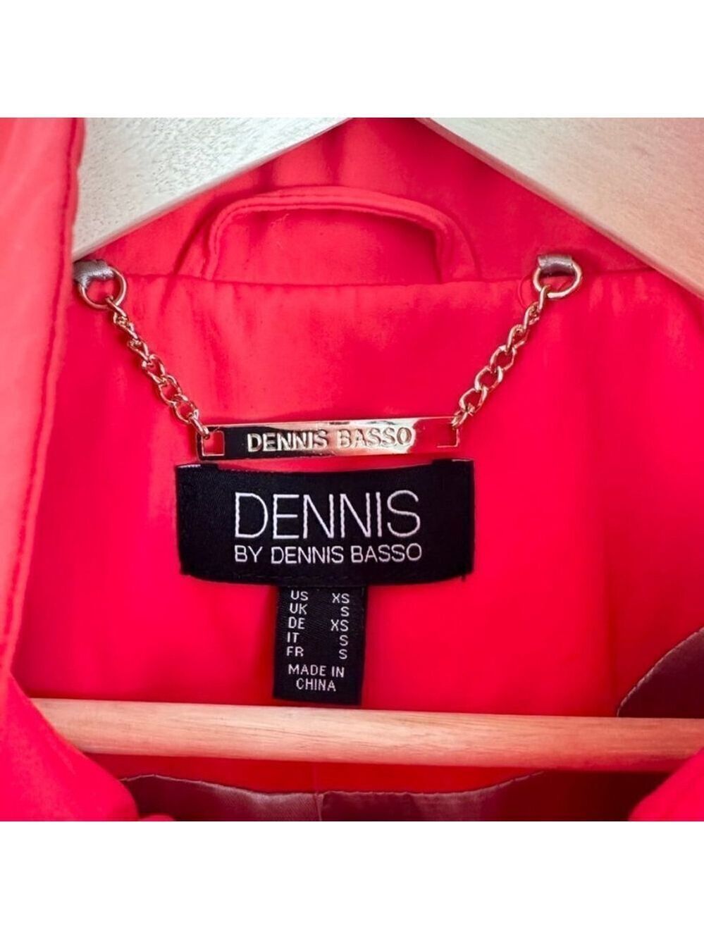 Women's Softshell Jacket Dennis Basso Coral Size XS Oversized New NWT - Picture 6 of 12